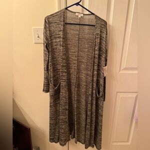 LulaRoe Sarah Sweater. Size XS grey, black and white NWT